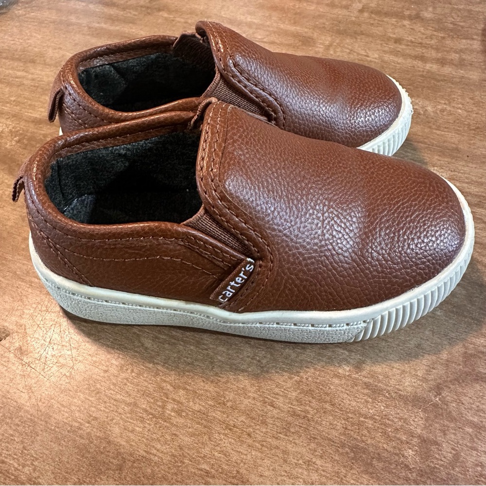 Carter’s Toddler Boys Ricky Slip-on Brown Size 6 Shoes Casual Sneakers - Picture 2 of 6